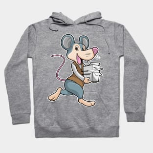 Mouse as Secretary with Paper Hoodie